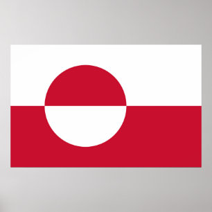 Framed print with Flag of Greenland