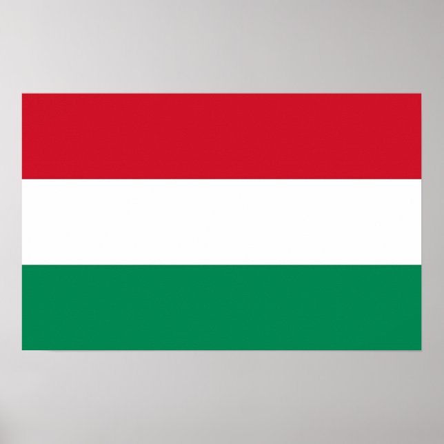 Framed print with Flag of Hungary (Front)