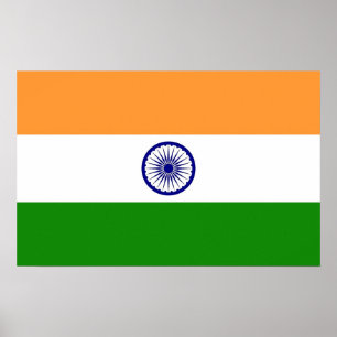 Framed print with Flag of India