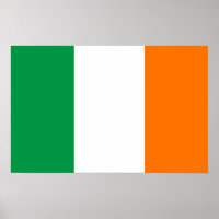 Framed print with Flag of Ireland