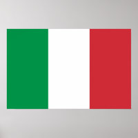 Framed print with Flag of Italy