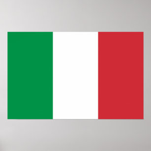 Framed print with Flag of  Italy
