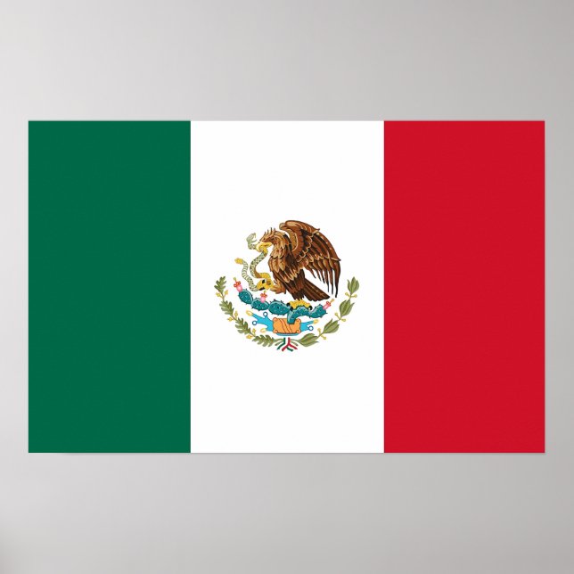 Framed print with Flag of Mexico (Front)