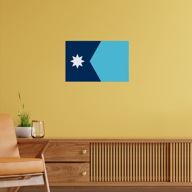 Framed print with Flag of Minnesota, USA (Living Room 2)