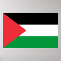 Framed print with Flag of Palestine