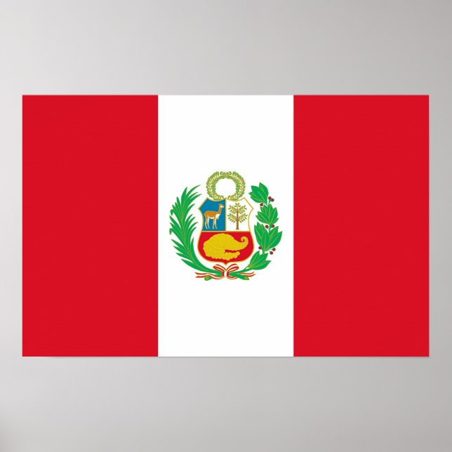 Framed print with Flag of Peru (Front)
