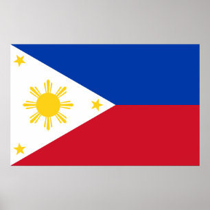 Framed print with Flag of Philippines