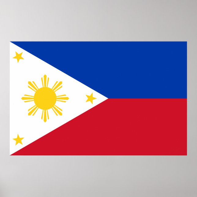 Framed print with Flag of Philippines (Front)