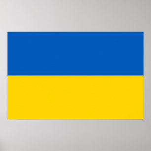 Framed print with Flag of Ukraine