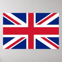 Framed print with Flag of United Kingdom