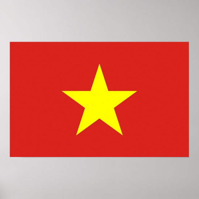 Framed print with Flag of Vietnam (Front)