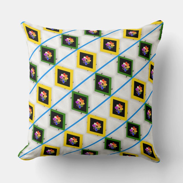 Framed Rainbow Colours  Cushion (Front)