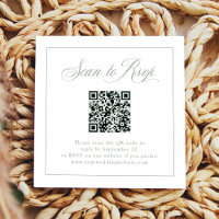 Framed Sage Green Italian Elegance | RSVP QR Code