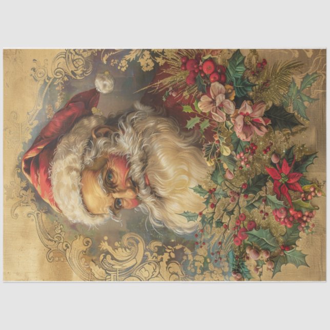 Framed Santa Tissue Paper (Front)