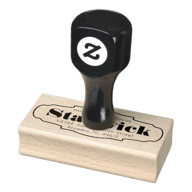 Framed Simple Custom Return Address Rubber Stamp (Stamp)