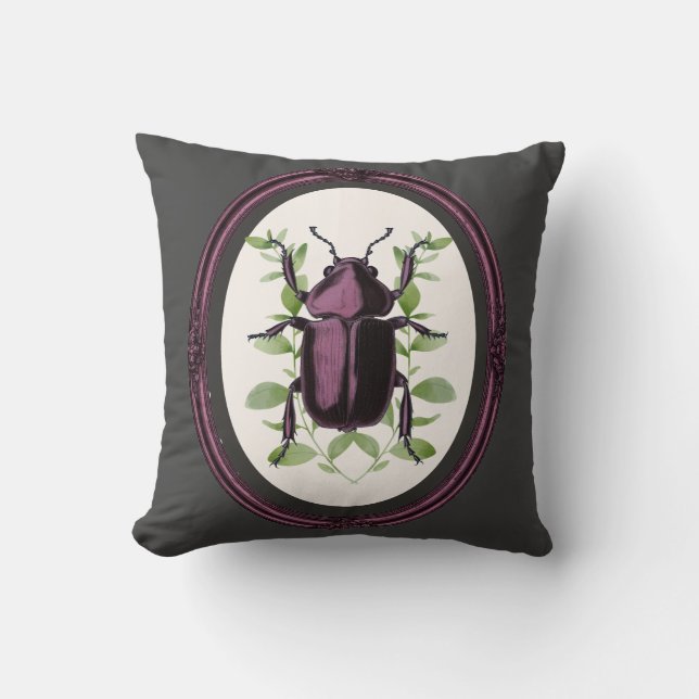 Framed Stag Beetle Cushion (Front)