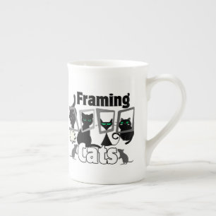 Framing Cats.w Bone China Mug