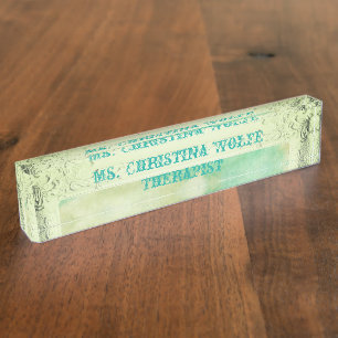 Framing the sky desk name plate