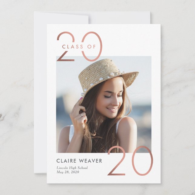 Framing Year Graduation Invitation Announcement (Front)