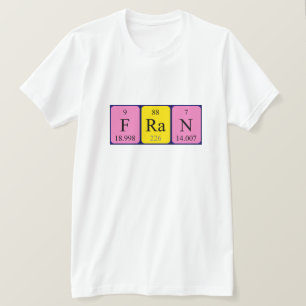 Fran periodic table name shirt