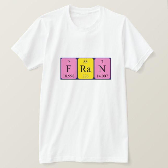 Fran periodic table name shirt (Design Front)