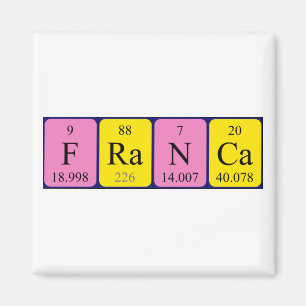 Franca periodic table name magnet