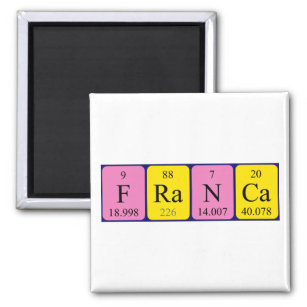 Franca periodic table name magnet