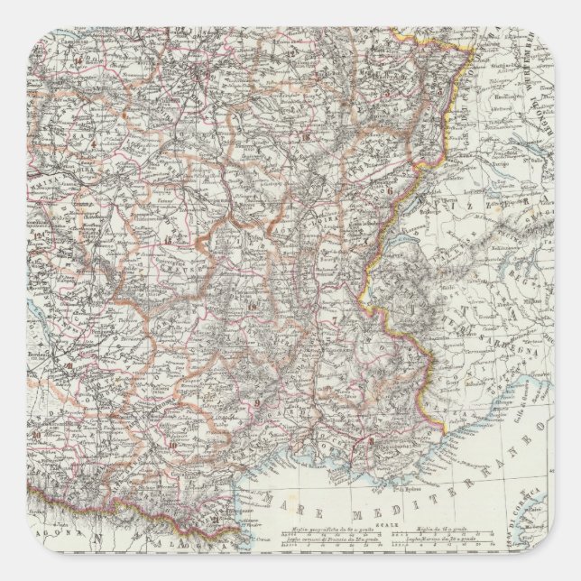 France 10 square sticker (Front)