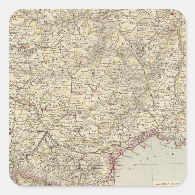 France 12 square sticker (Front)