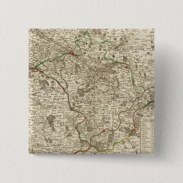 France 14 15 cm square badge (Front)