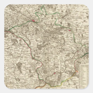 France 14 square sticker