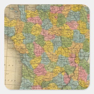 France 14 square sticker