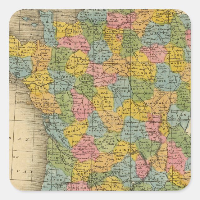 France 14 square sticker (Front)