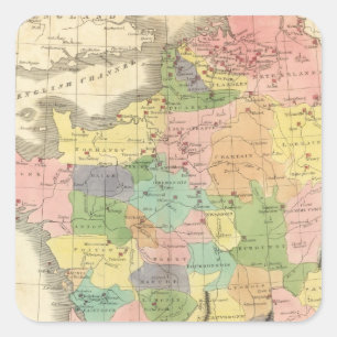 France 15 square sticker