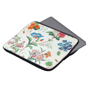 France 1830 Floral Antique Wallpaper Laptop Sleeve