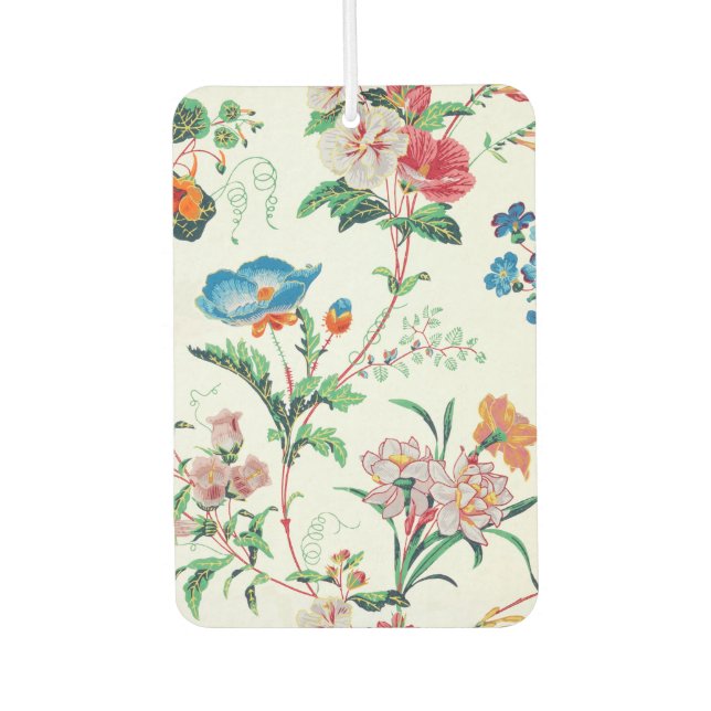 France 1830 Floral Antique Wallpaper Pattern Car Air Freshener (Front)