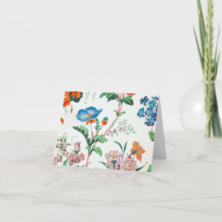 France 1830 Floral Antique Wallpaper Thank You Card