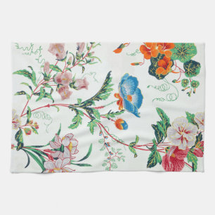 France 1830 Floral Botanical Wildflowers Tea Towel