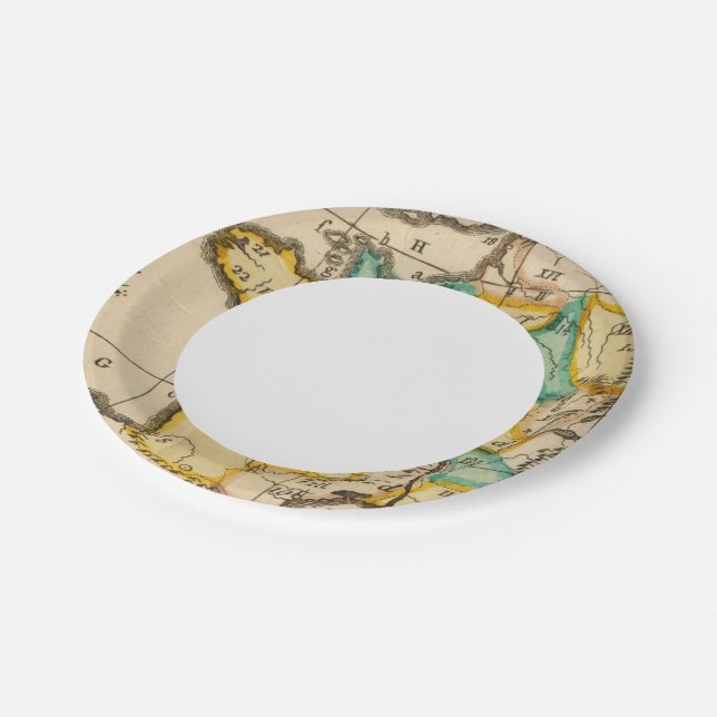 France 3 paper plate (Angled)