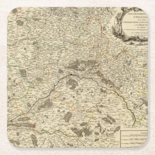 France 48 square paper coaster