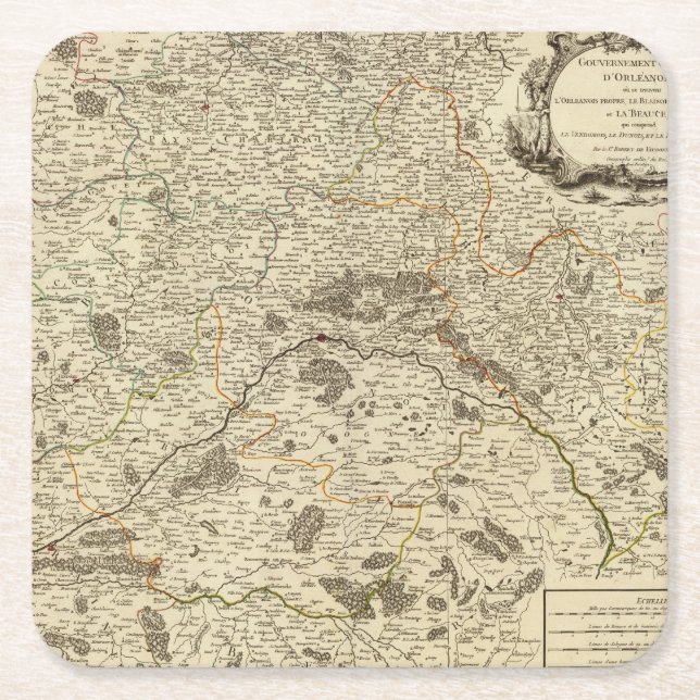 France 48 square paper coaster (Front)