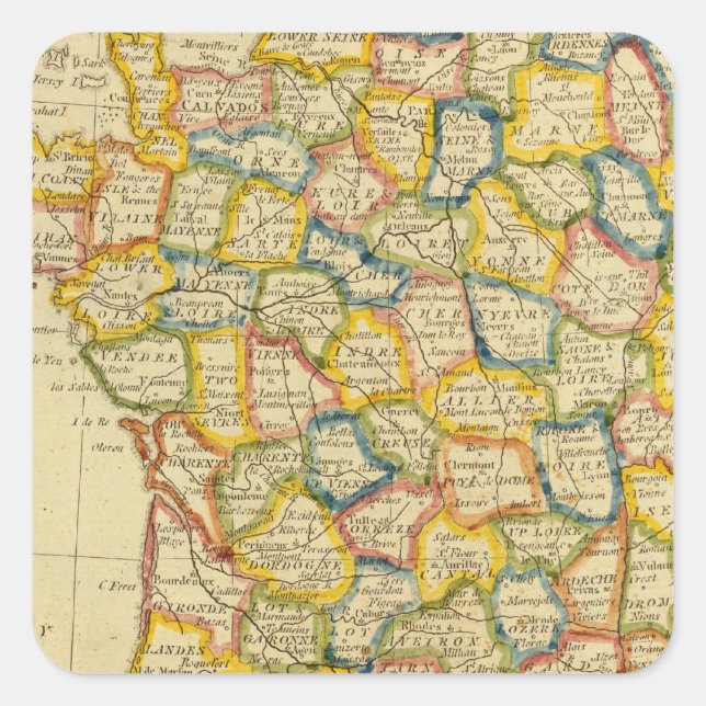 France 4 square sticker (Front)