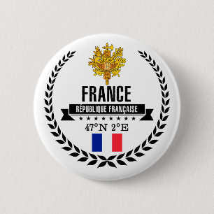 France 6 Cm Round Badge