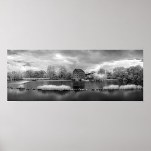France, A Weir on the Mayenne River (version 2) Poster