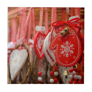 France, Alsace, Colmar. Christmas Market Ceramic Tile
