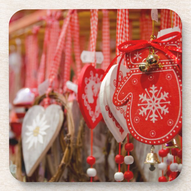 France, Alsace, Colmar. Christmas Market Coaster (Front)