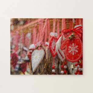 France, Alsace, Colmar. Christmas Market Jigsaw Puzzle