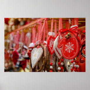 France, Alsace, Colmar. Christmas Market Poster