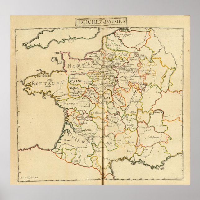 France and Boundaries Poster (Front)