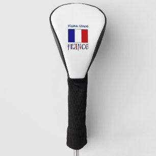 France and French Flag Blue Personalisation  Golf Head Cover